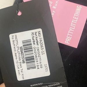 Pretty little thing Tall black jeans